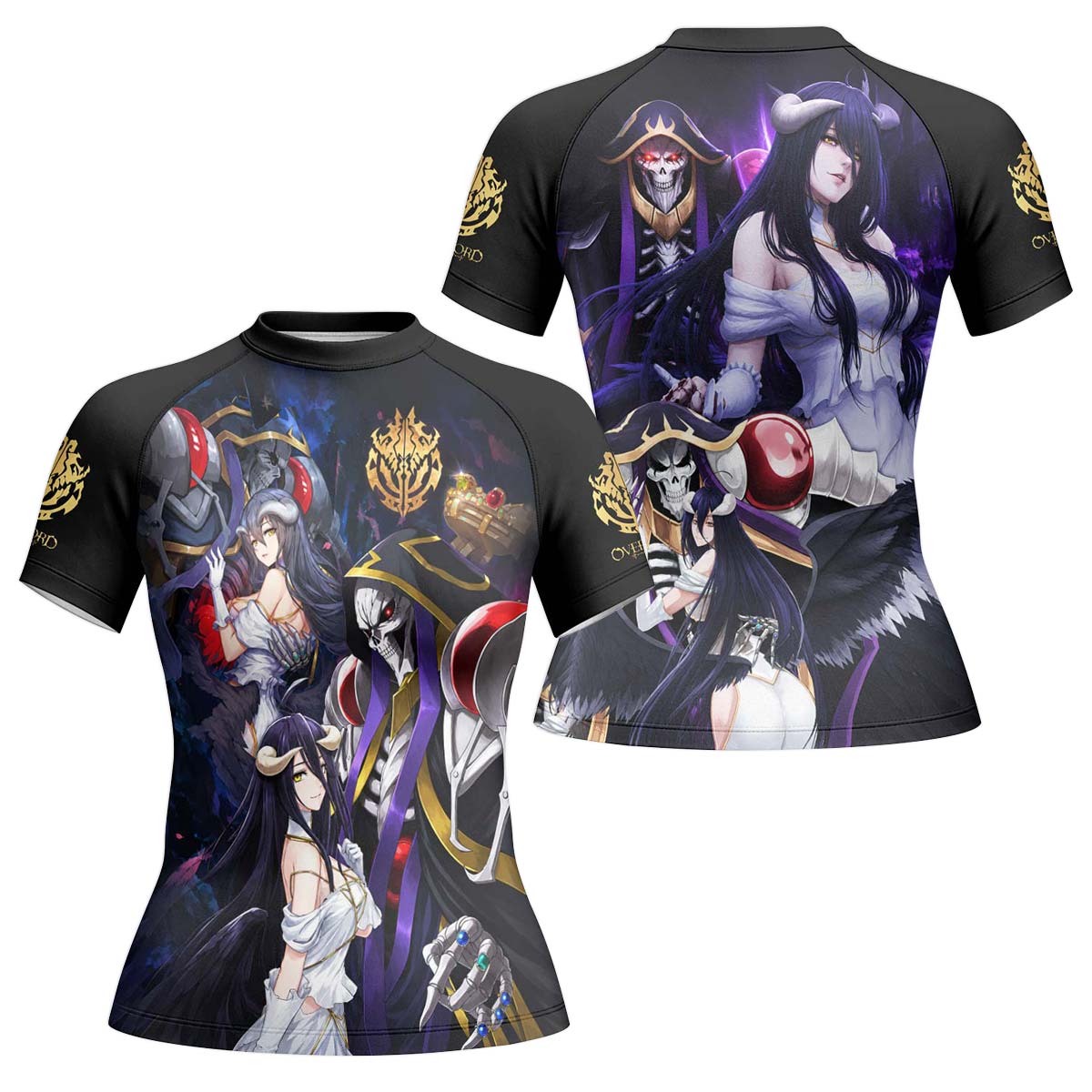  Overlord Momonga And Albedo Rash Guard