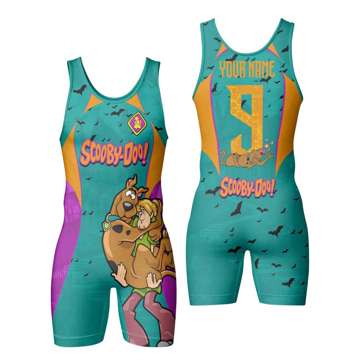 Personalized Scooby Doo Wrestling Singlet