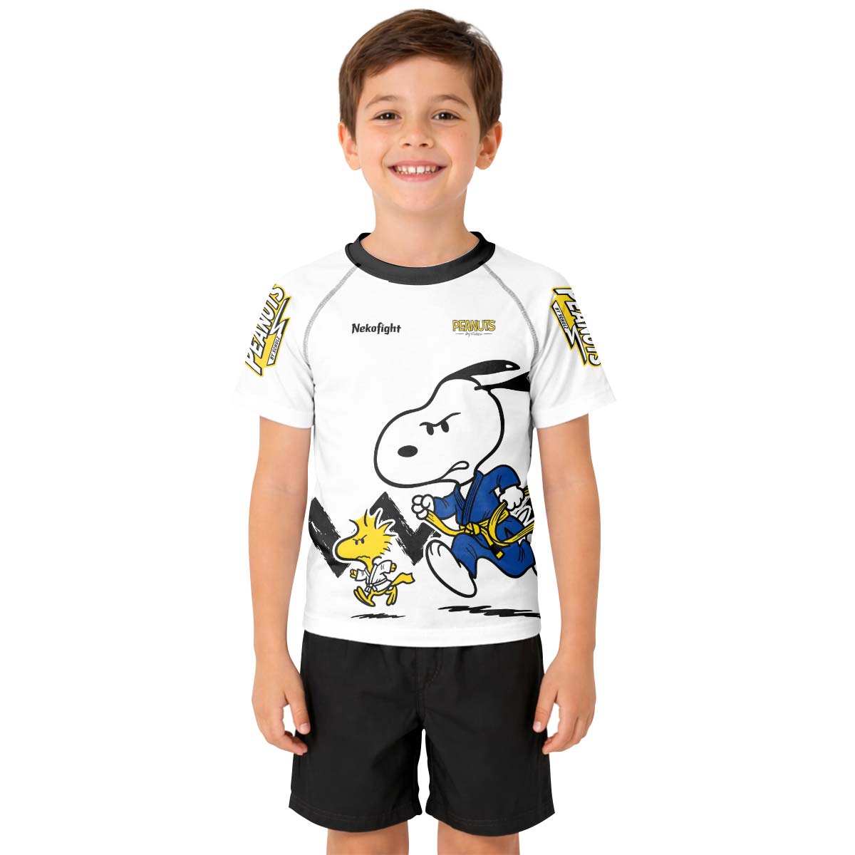 Personalized Snoopy Academy BJJ Kid Rash Guard