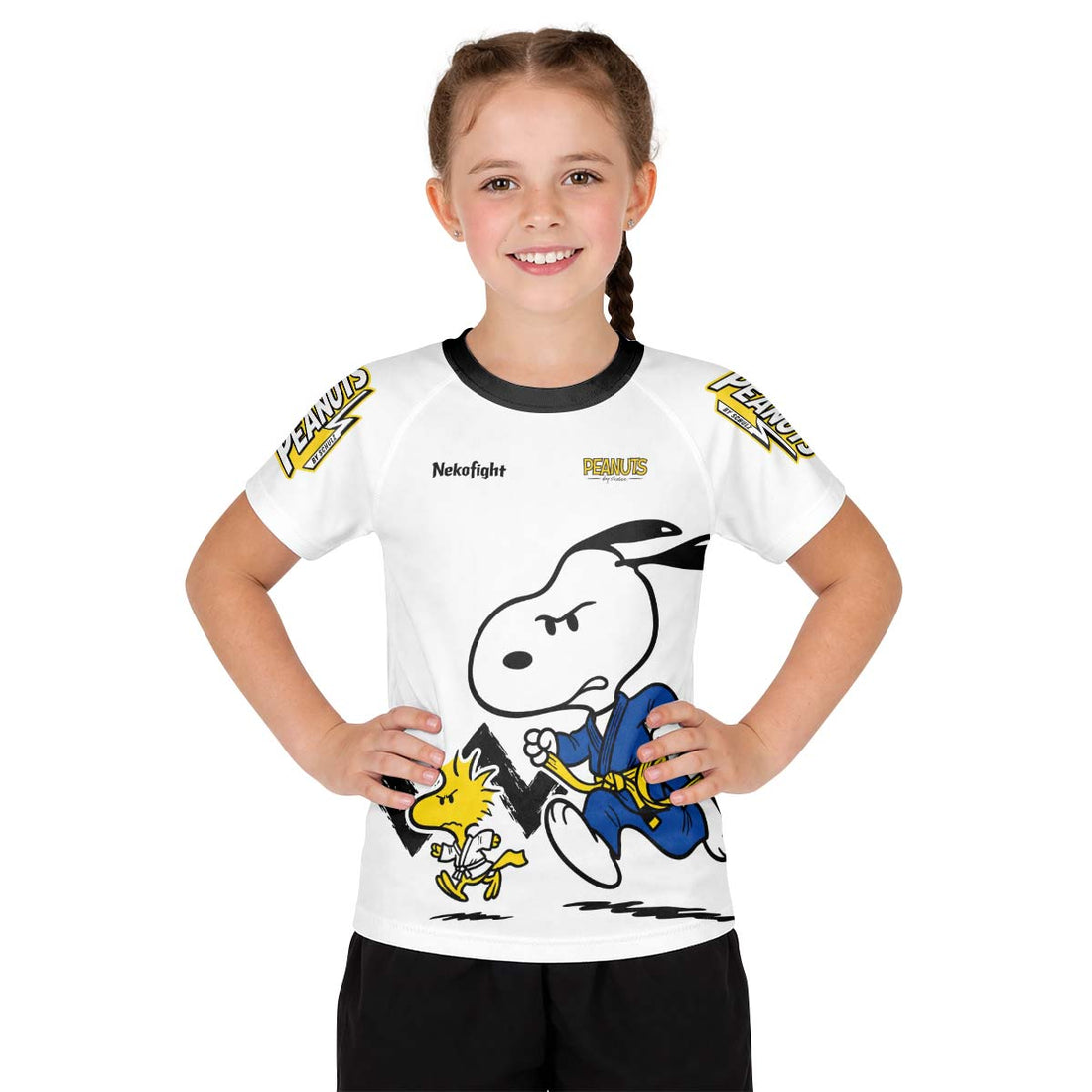 Personalized Snoopy Academy BJJ Kid Rash Guard