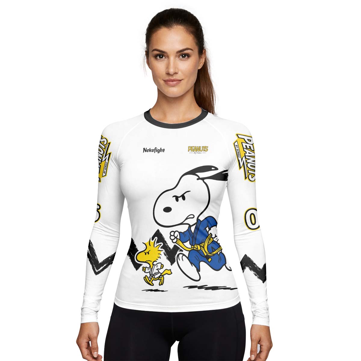 Personalized Snoopy Academy BJJ Rash Guard