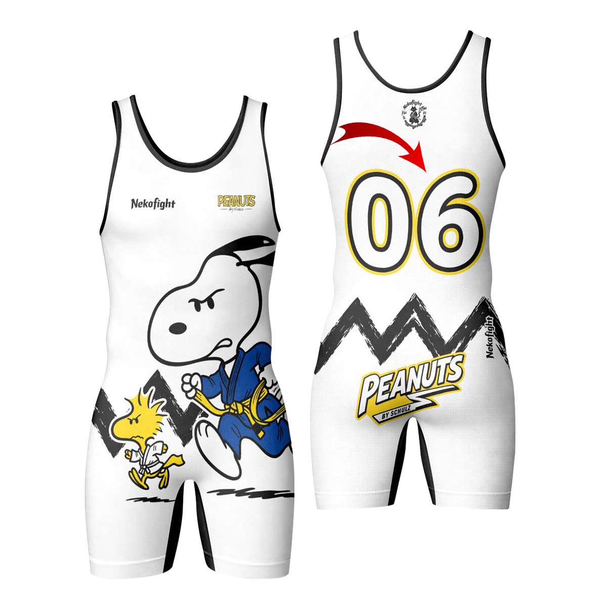Personalized Snoopy Academy BJJ Wrestling Singlet