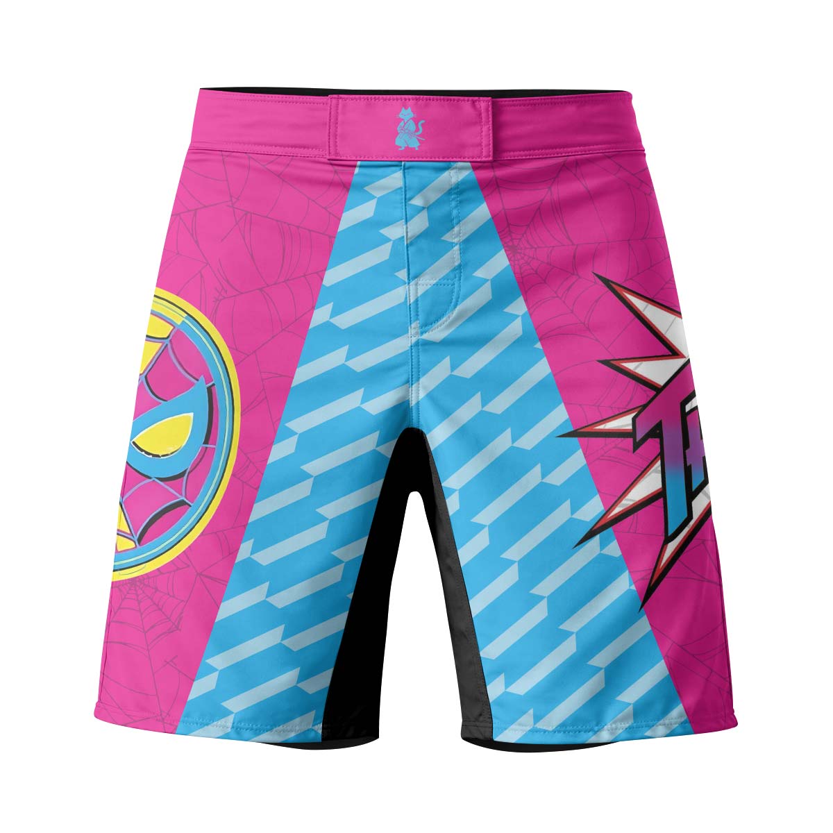  Pink Blue Spider Man Fight Shorts