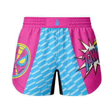  Pink Blue Spider Man Grappling Shorts