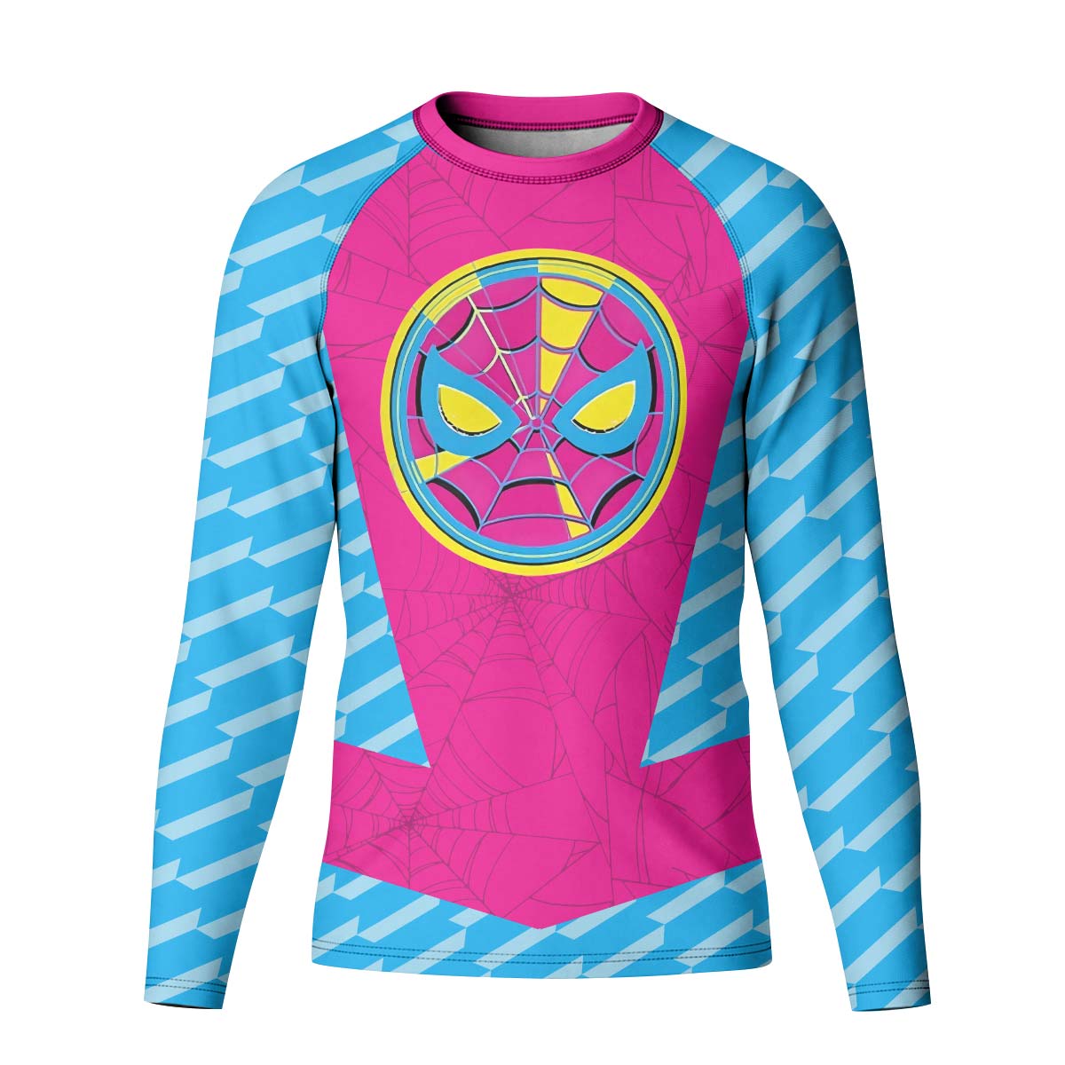  Pink Blue Spider Man Kid Rash Guard