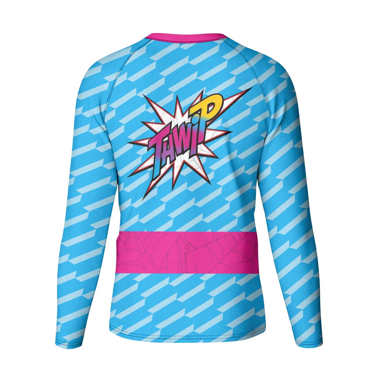 Pink Blue Spider Man Kid Rash Guard