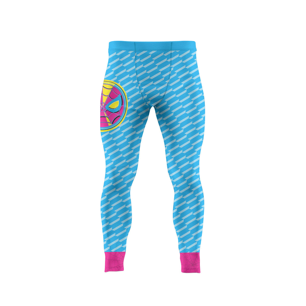  Pink Blue Spider Man Men's Compression Leggings