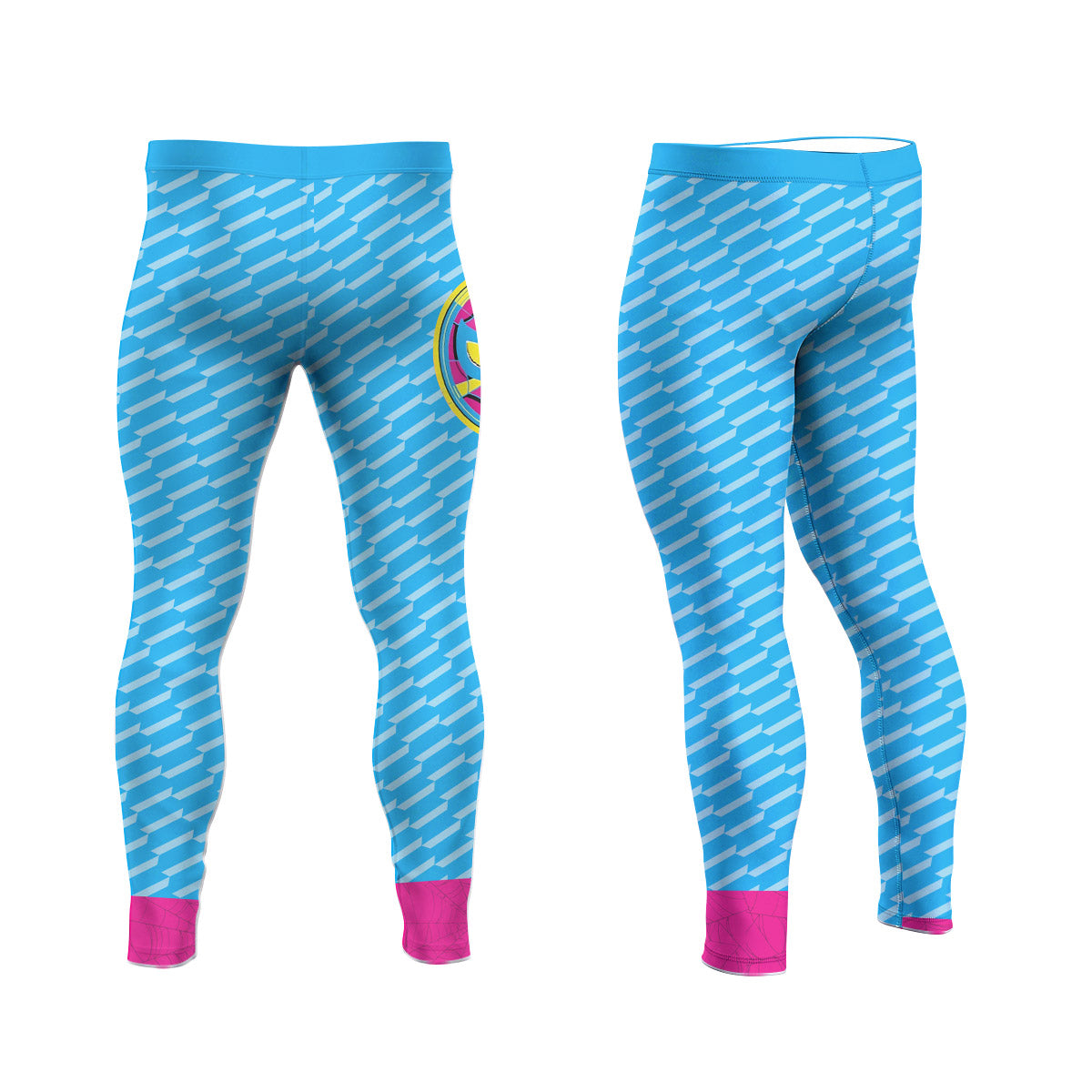  Pink Blue Spider Man Men's Compression Leggings