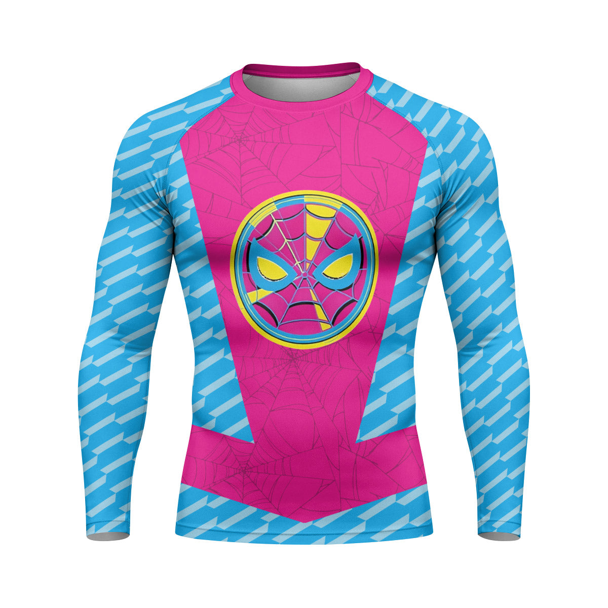 Pink Blue Spider Man Rash Guard