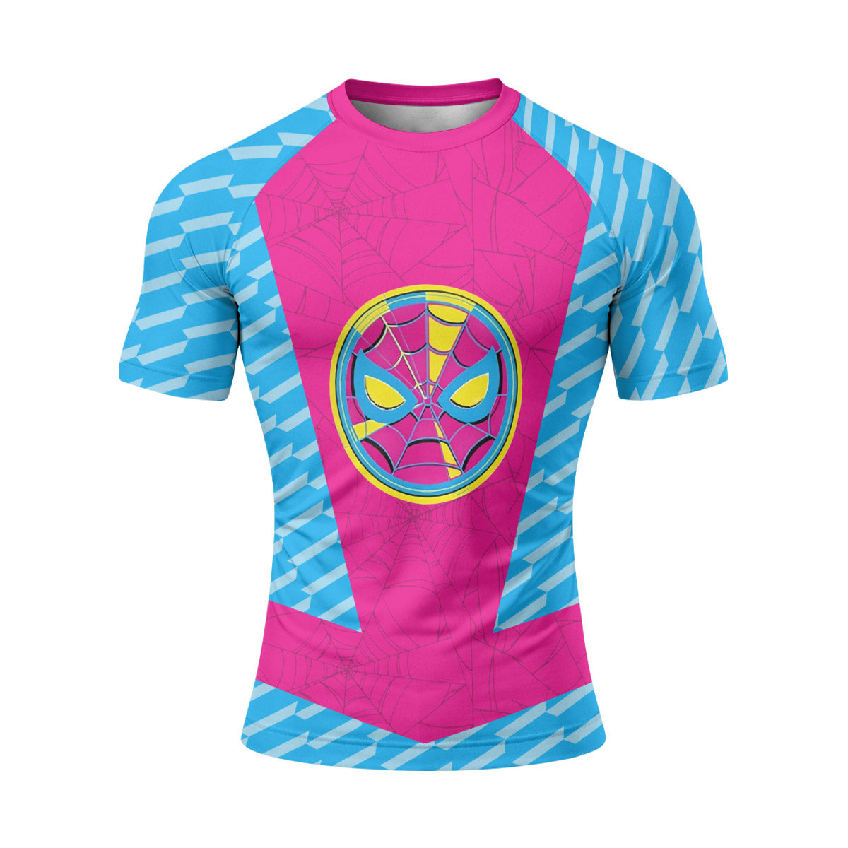 Pink Blue Spider Man Rash Guard