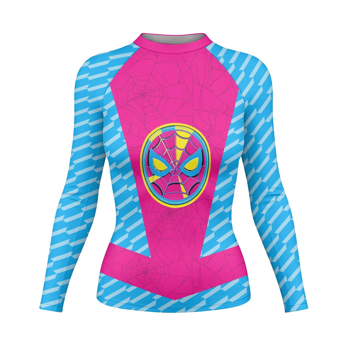  Pink Blue Spider Man Rash Guard