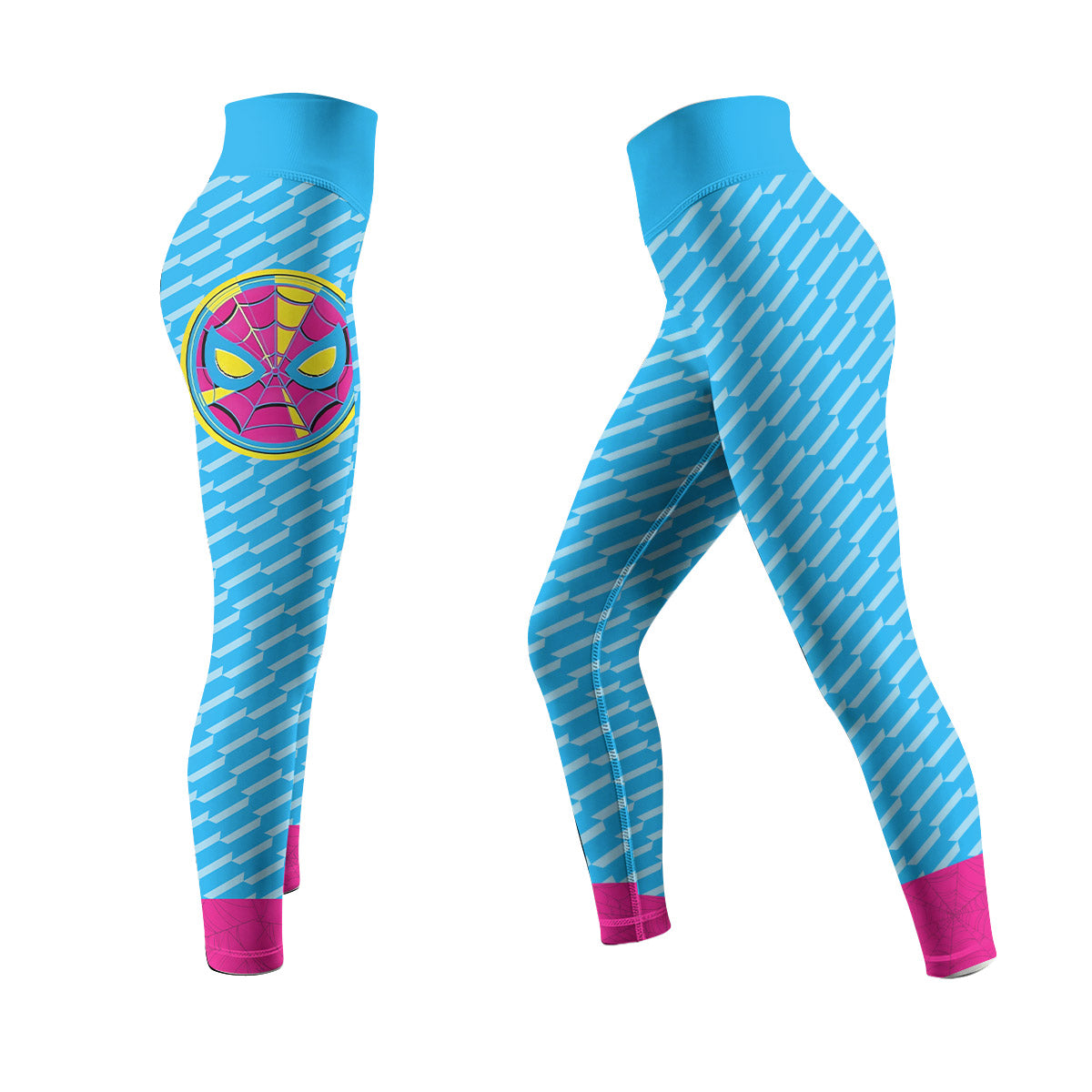  Pink Blue Spider Man Women's Leggings