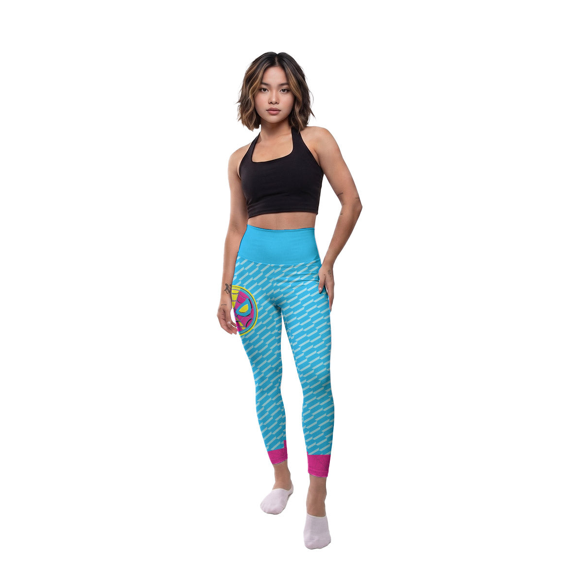  Pink Blue Spider Man Women's Leggings