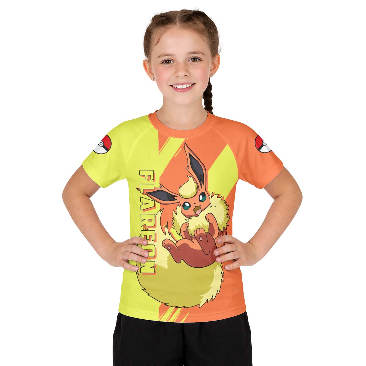 Pokemon Flareon Kid Rash Guard