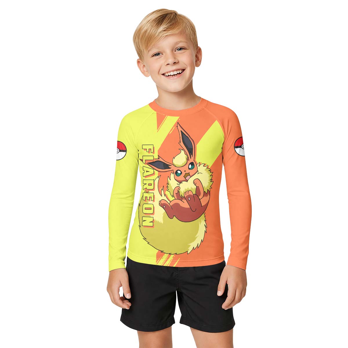 Pokemon Flareon Kid Rash Guard