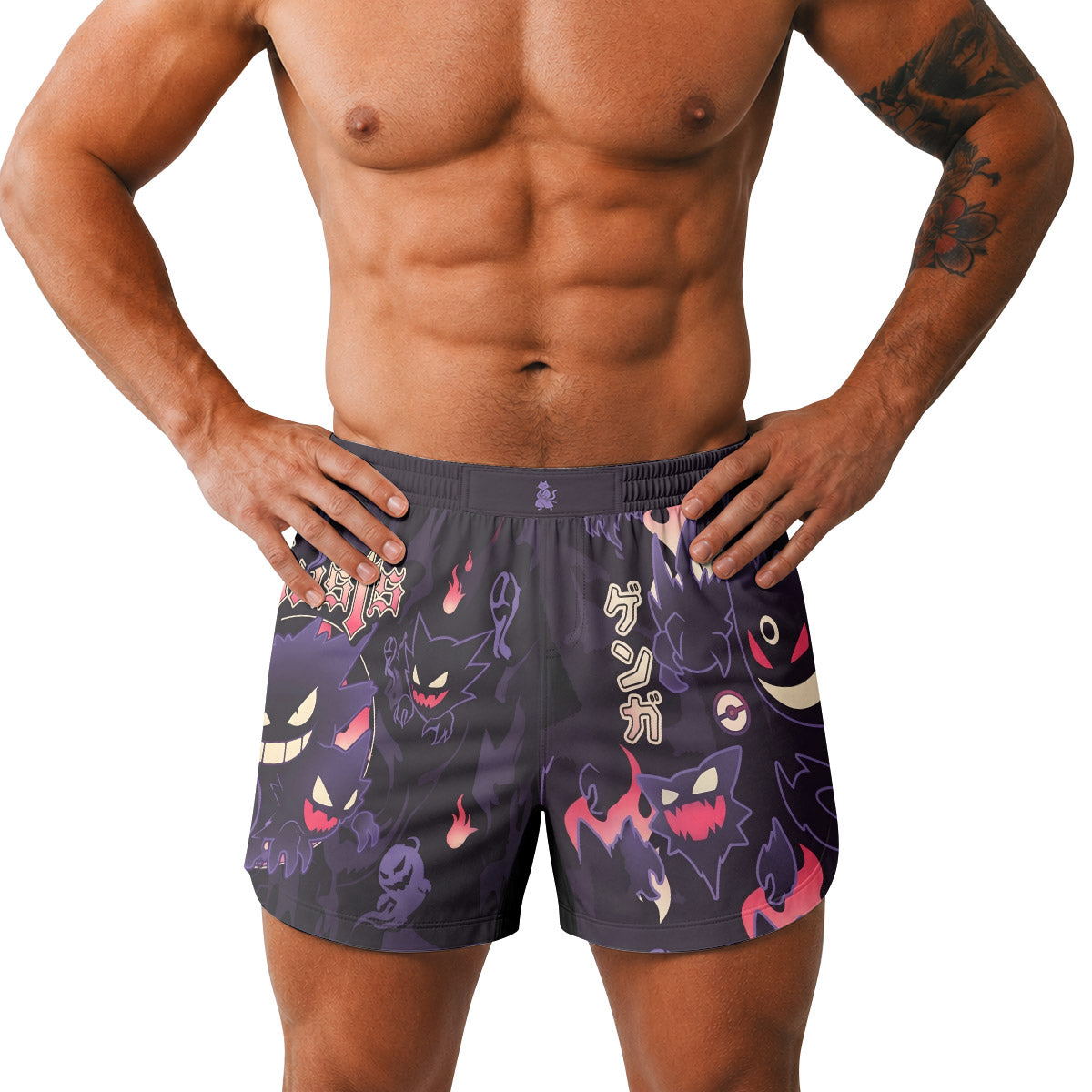  Pokemon Ghost Gengar Grappling Shorts