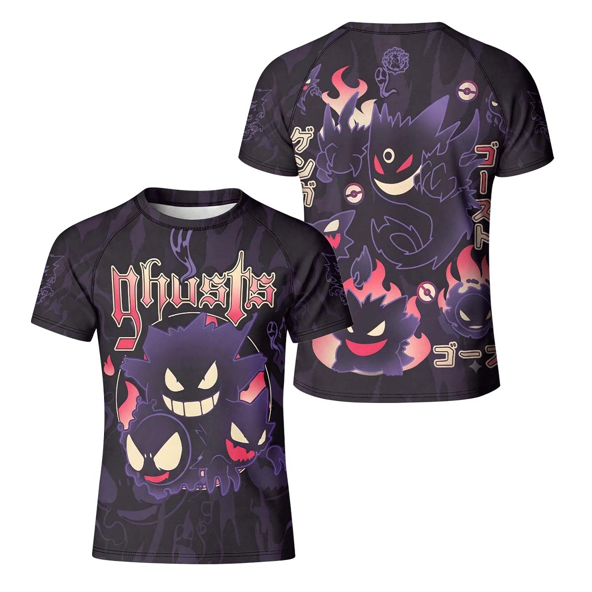  Pokemon Ghost Gengar Kid Rash Guard