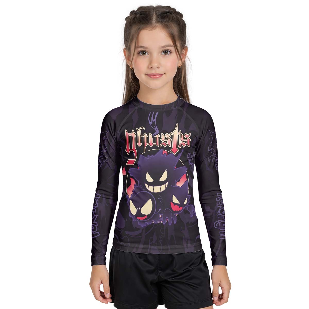 Pokemon Ghost Gengar Kid Rash Guard