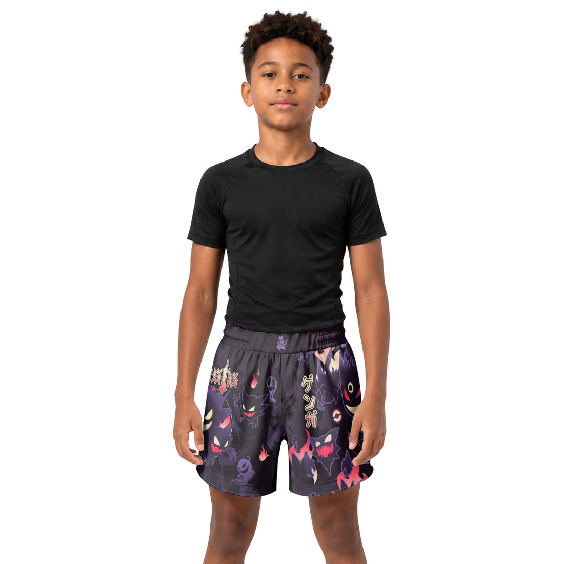 Pokemon Ghost Gengar Kids Grappling Shorts