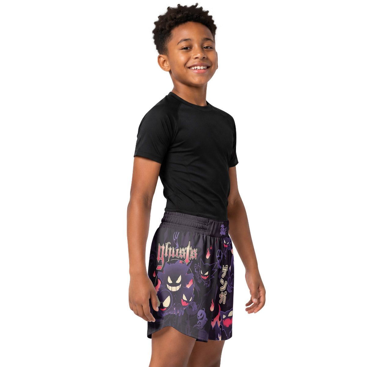 Pokemon Ghost Gengar Kids Grappling Shorts