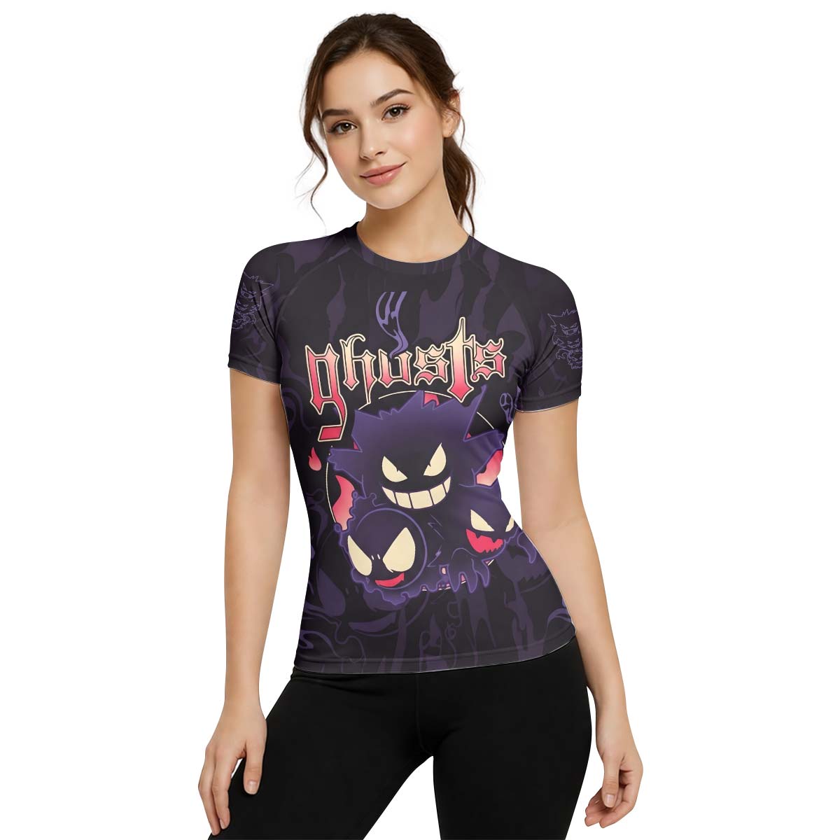  Pokemon Ghost Gengar Rash Guard