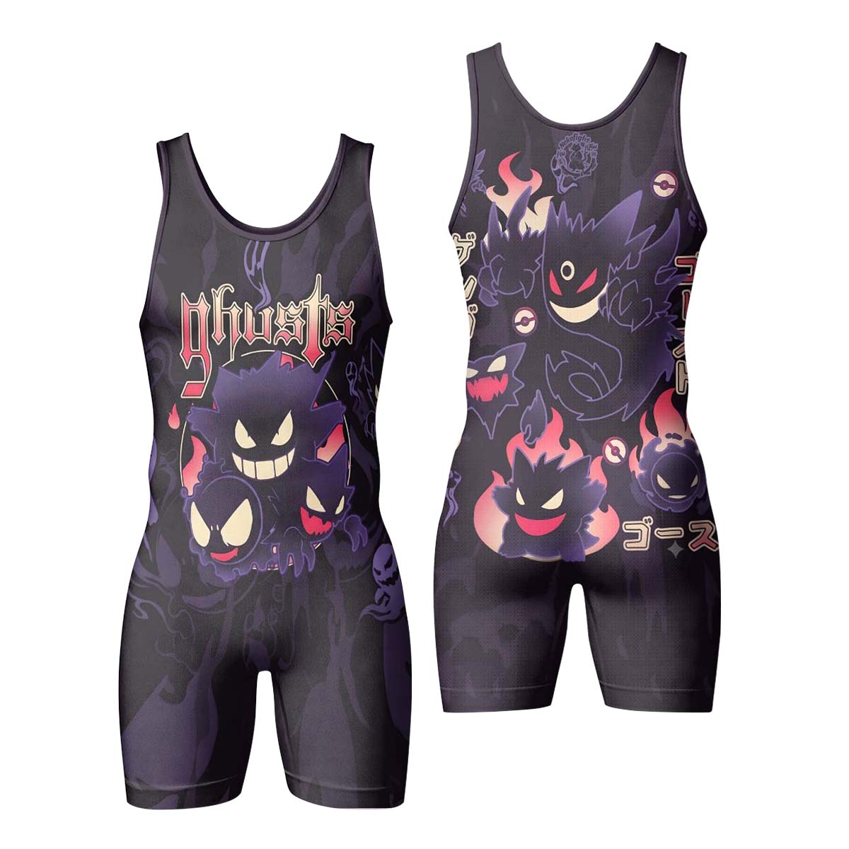  Pokemon Ghost Gengar Wrestling Singlet
