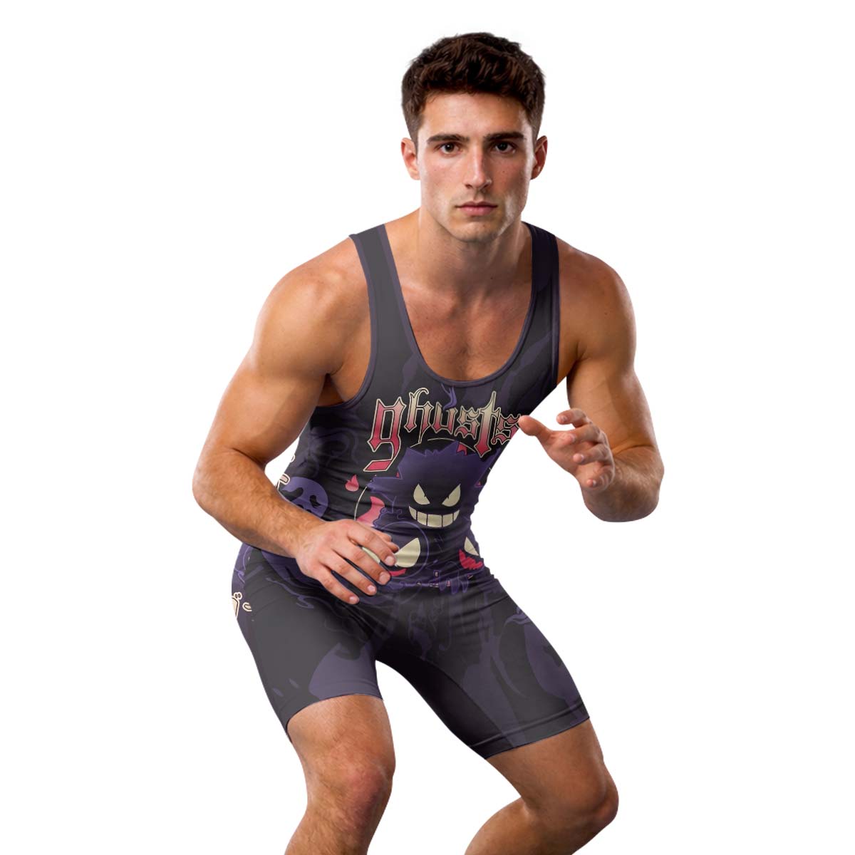 Pokemon Ghost Gengar Wrestling Singlet
