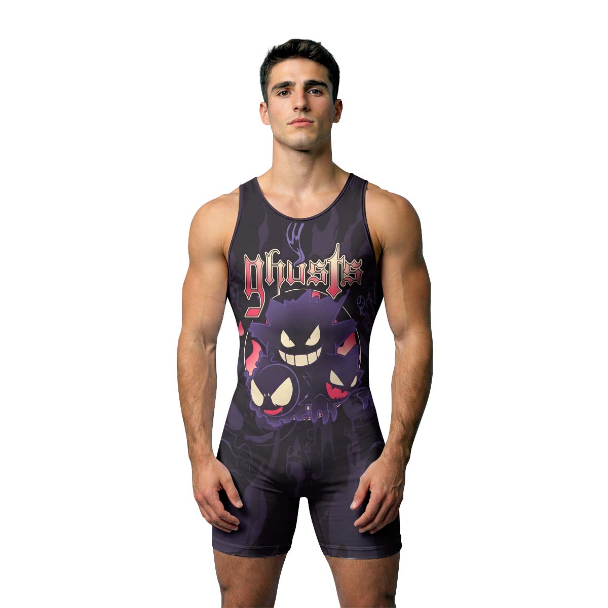 Pokemon Ghost Gengar Wrestling Singlet