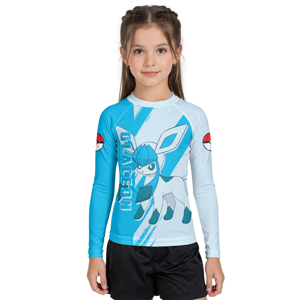 Pokemon Glaceon Kid Rash Guard