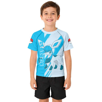Pokemon Glaceon Kid Rash Guard