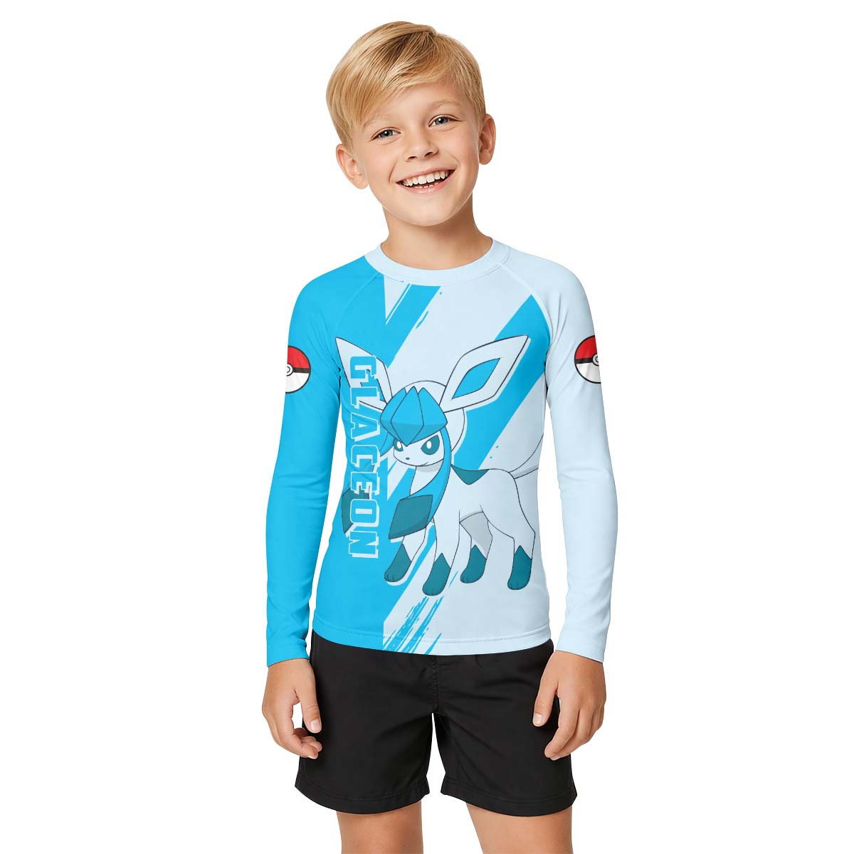 Pokemon Glaceon Kid Rash Guard