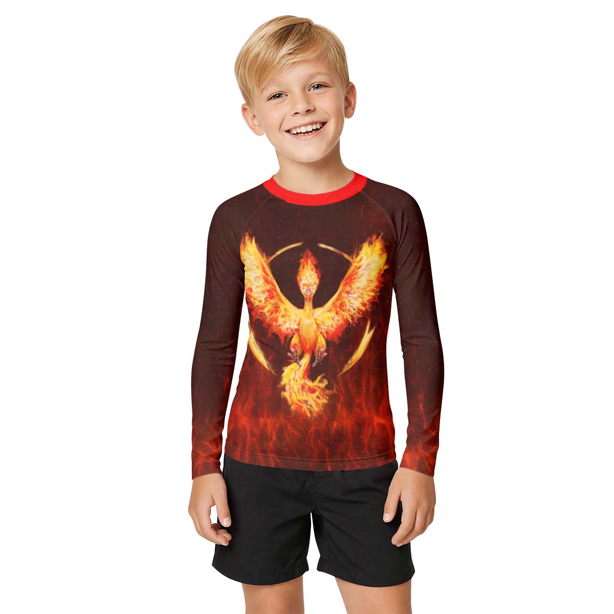  Pokemon Go Moltres Kid Rash Guard