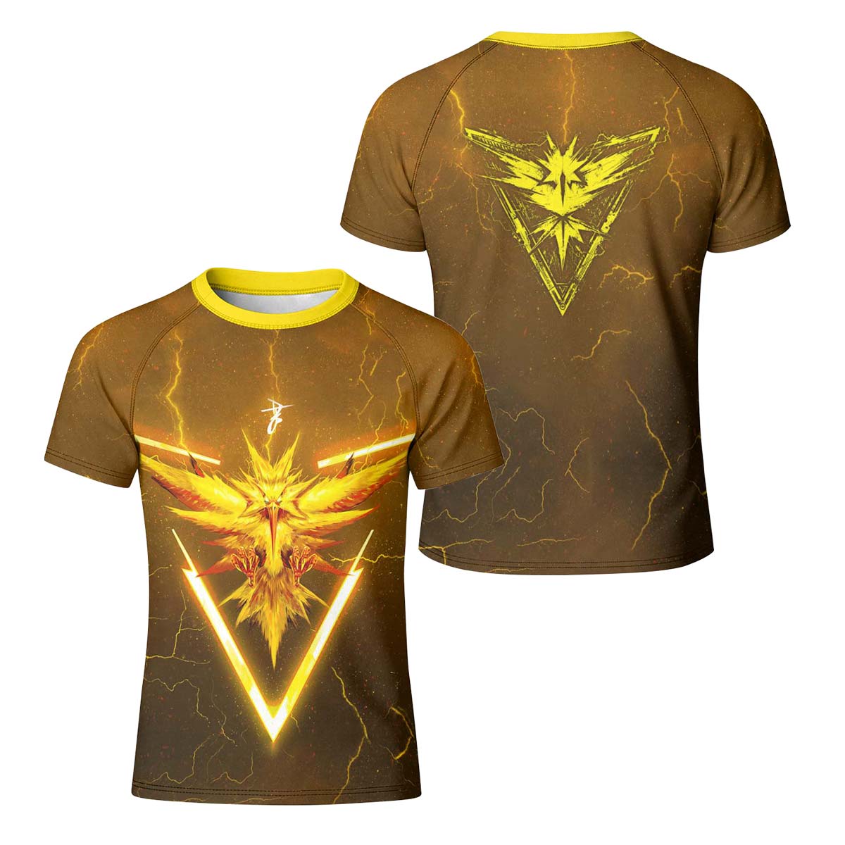  Pokemon Go Zapdos Kid Rash Guard