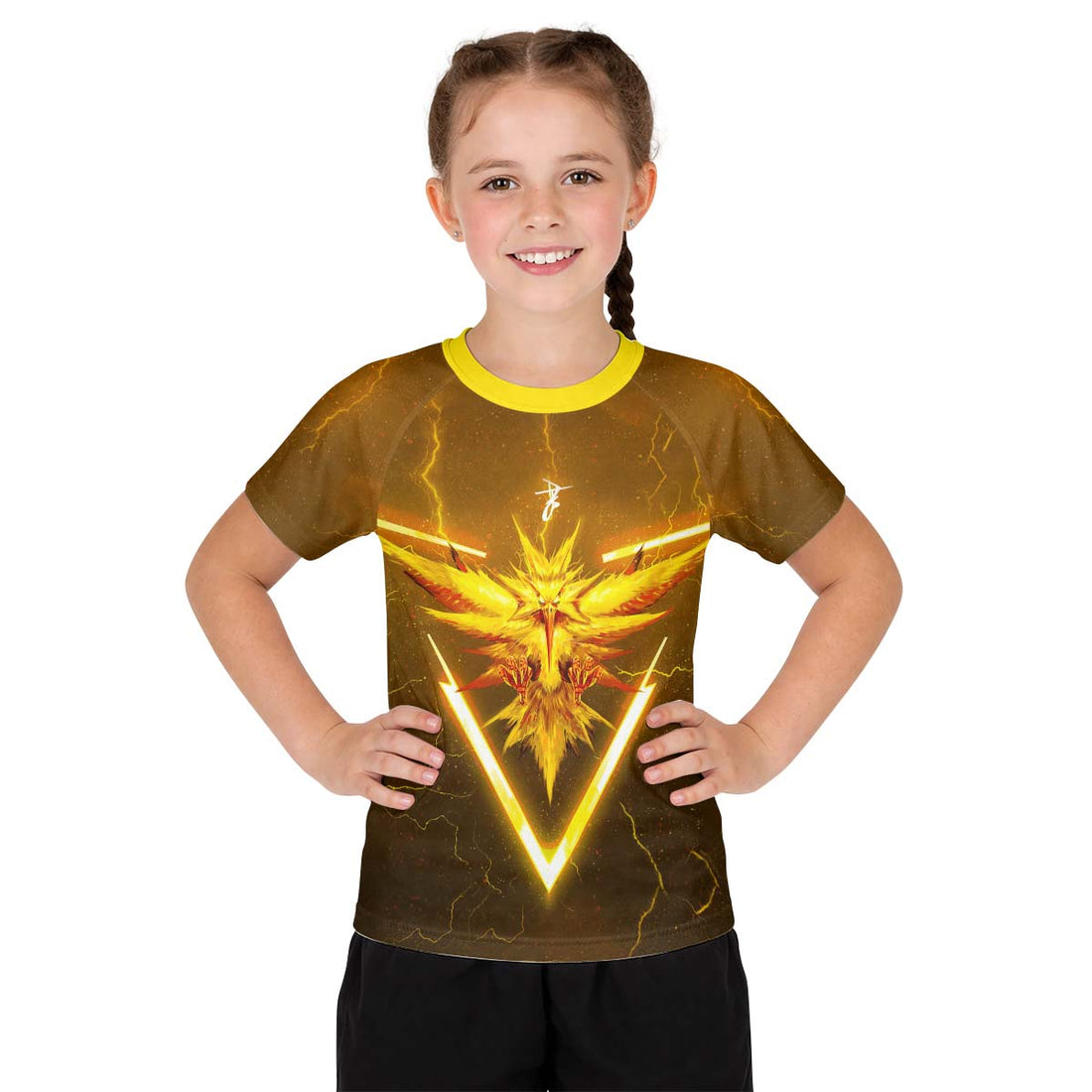  Pokemon Go Zapdos Kid Rash Guard