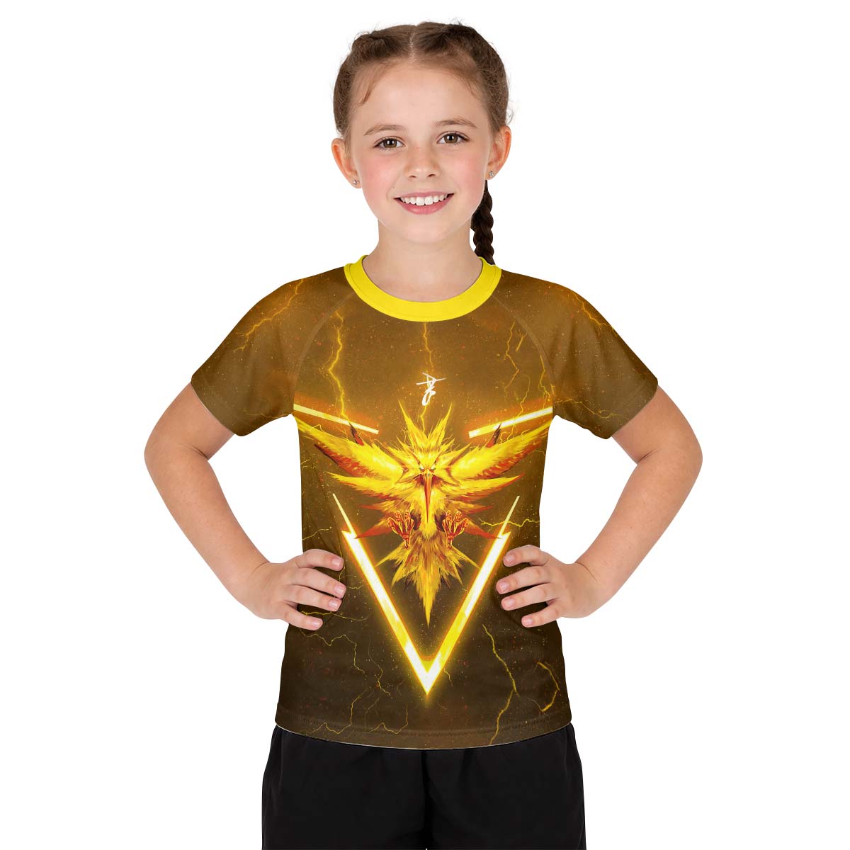  Pokemon Go Zapdos Kid Rash Guard