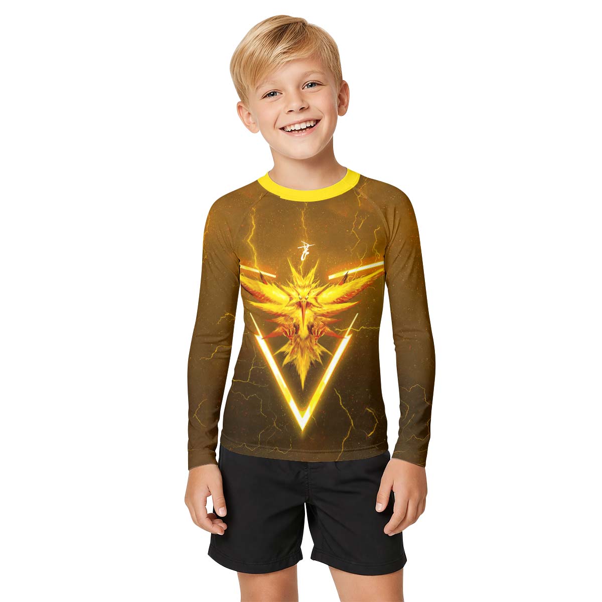  Pokemon Go Zapdos Kid Rash Guard