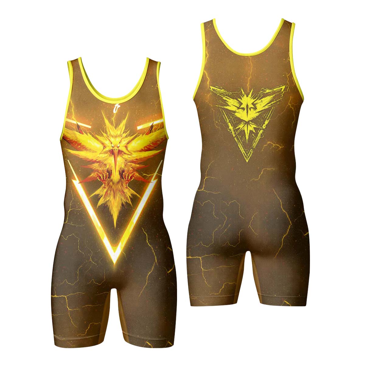  Pokemon Go Zapdos Wrestling Singlet