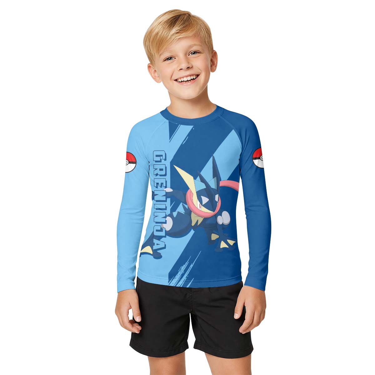 Pokemon Greninja Kid Rash Guard