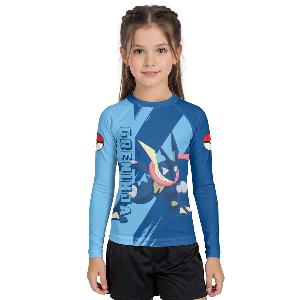 Pokemon Greninja Kid Rash Guard