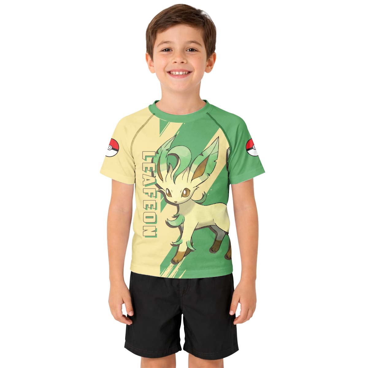 Pokemon Leafeon Kid Rash Guard