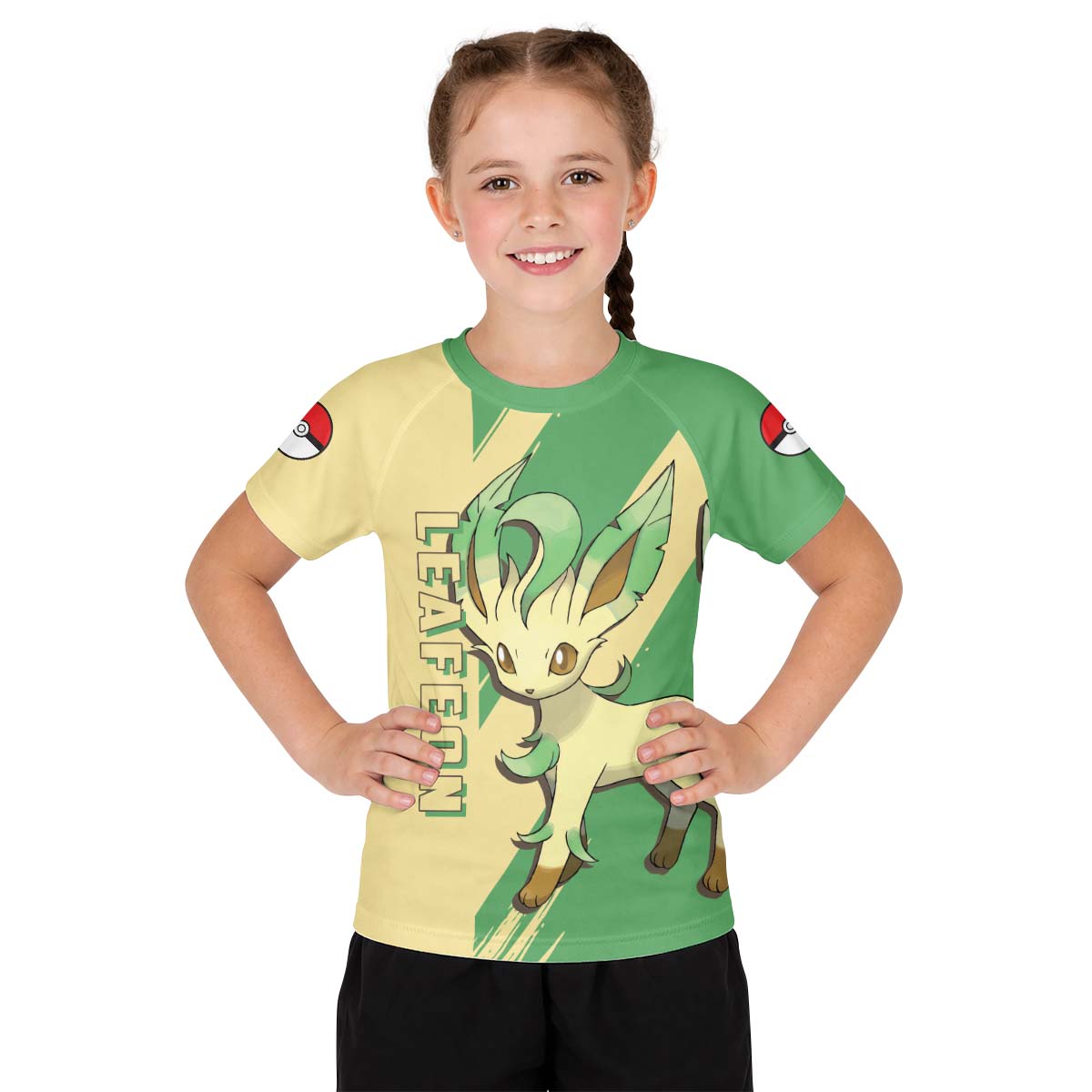 Pokemon Leafeon Kid Rash Guard