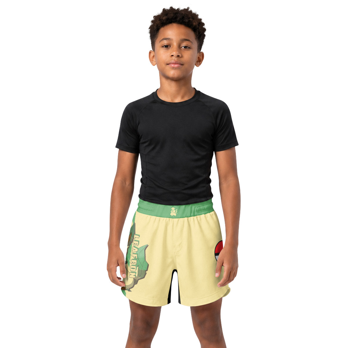 Pokemon Leafeon Kids Grappling Shorts