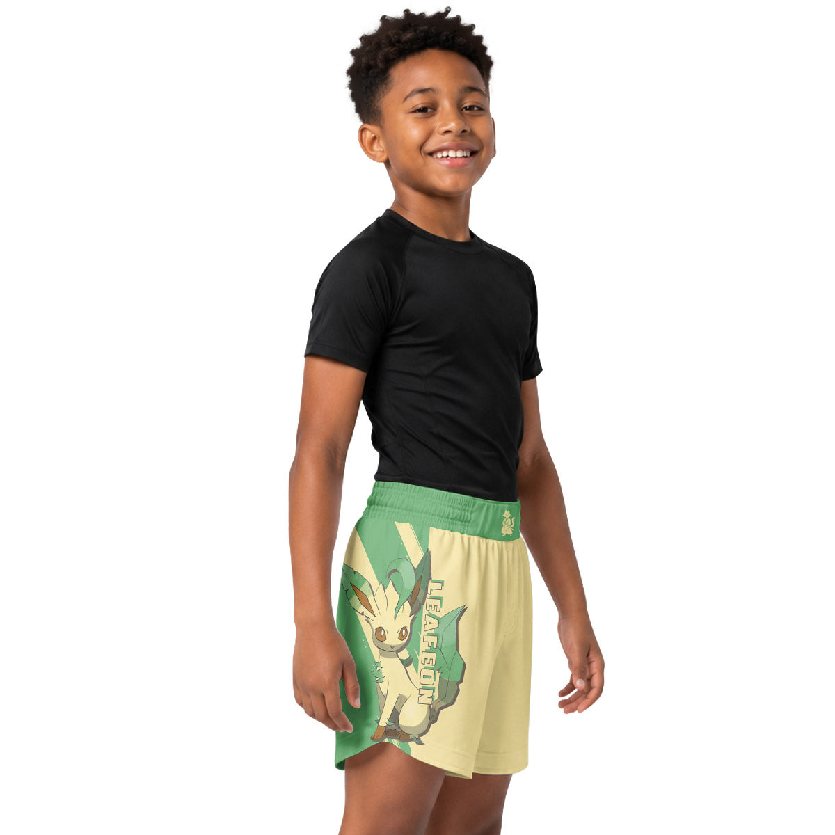 Pokemon Leafeon Kids Grappling Shorts