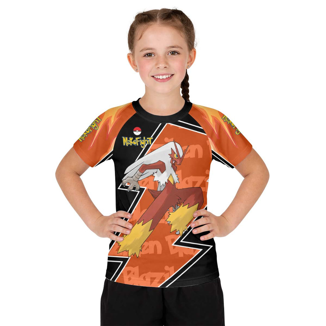 Pokemon Mega Blaziken Kid Rash Guard