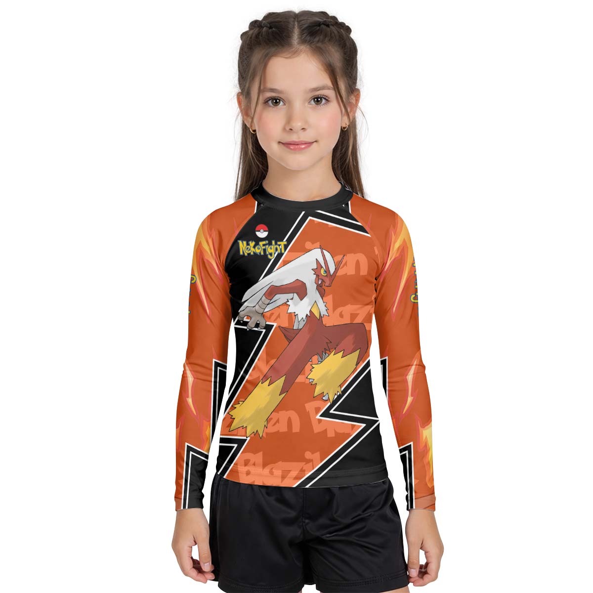 Pokemon Mega Blaziken Kid Rash Guard