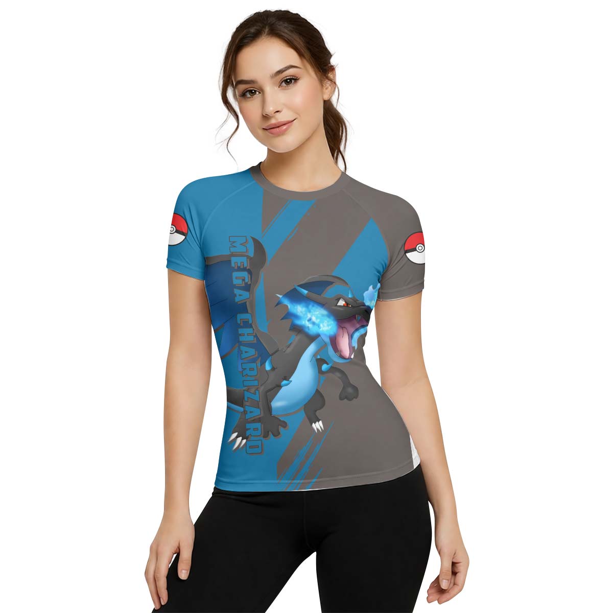 Pokemon Mega Charizard X Rash Guard