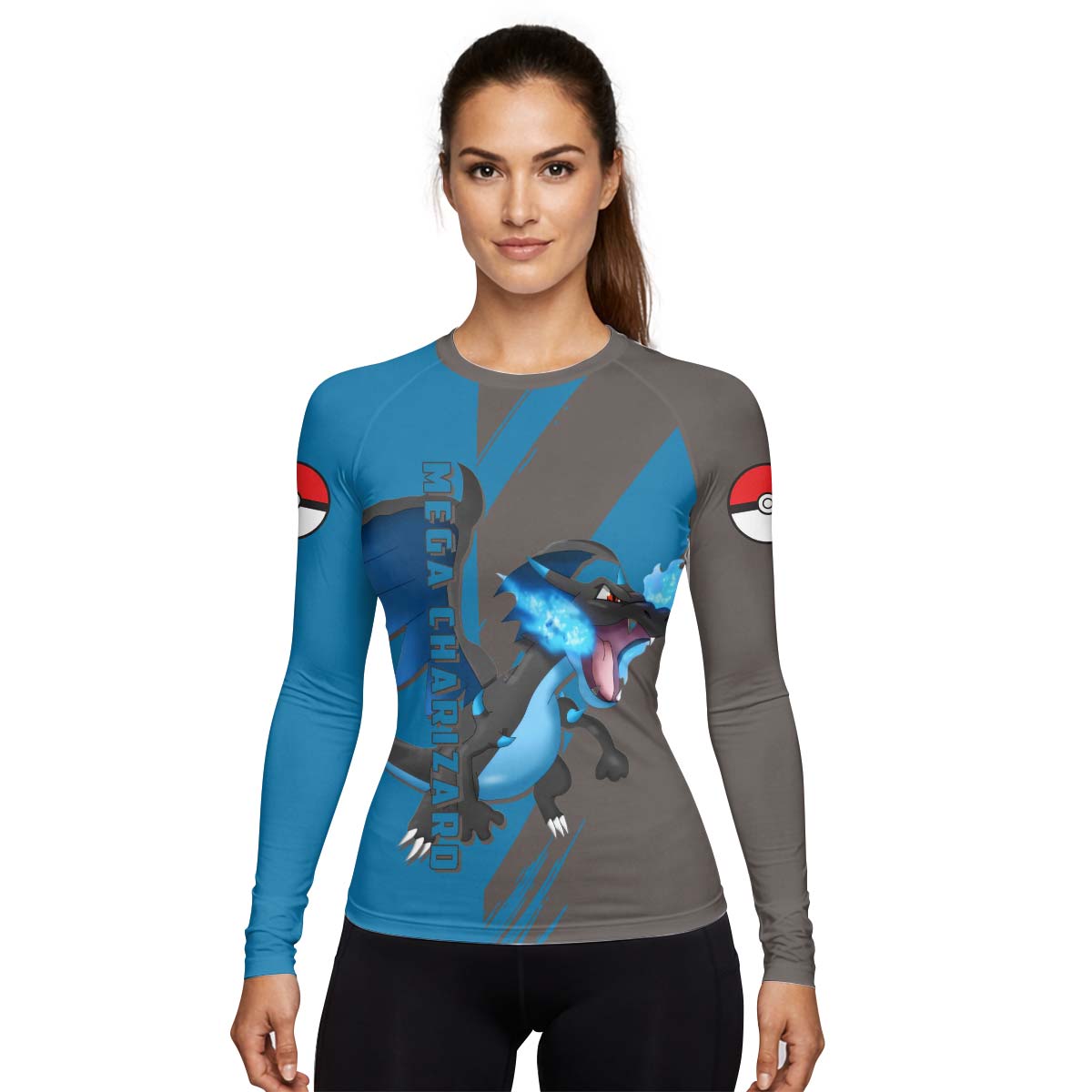 Pokemon Mega Charizard X Rash Guard