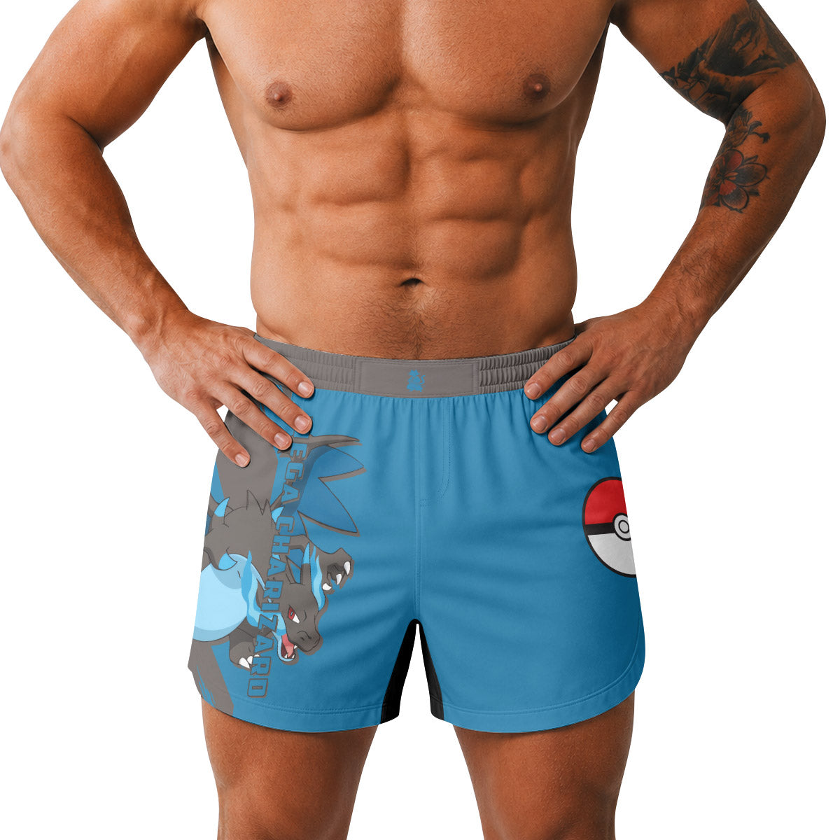 Pokemon Mega Charizard X Grappling Shorts