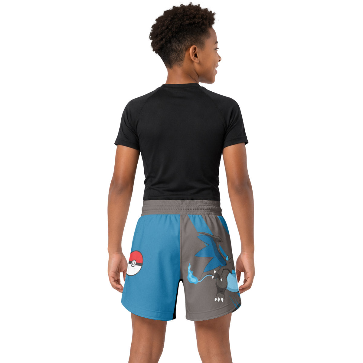 Pokemon Mega Charizard X Kids Grappling Shorts