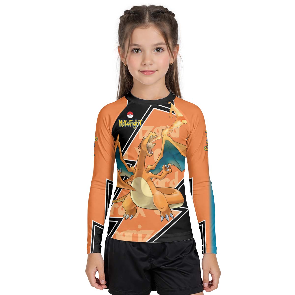 Pokemon Mega Charizard Kid Rash Guard
